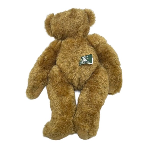 VERMONT TEDDY BEAR Plush Toy Brown Jointed BEAR 16” 90s Articulating Arms Legs - Picture 5 of 9